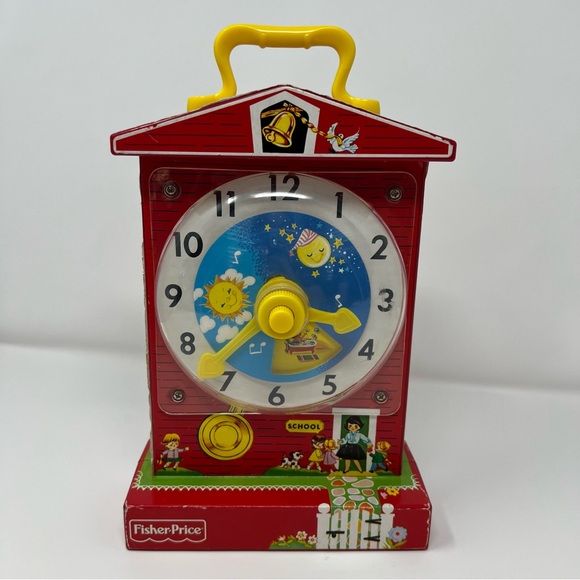 Fisher Price Music Box Teaching Clock Works 2009 Mattel Toy FLAWS - Picture 1 of 16